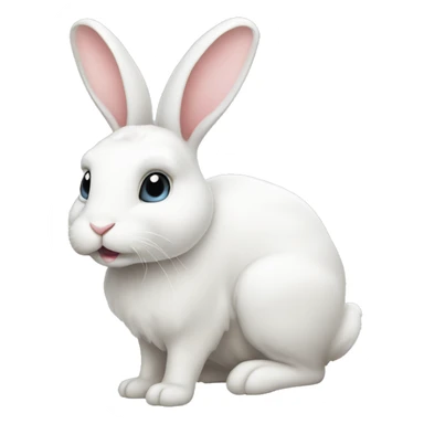 white bunny with floppy ears  sticker
