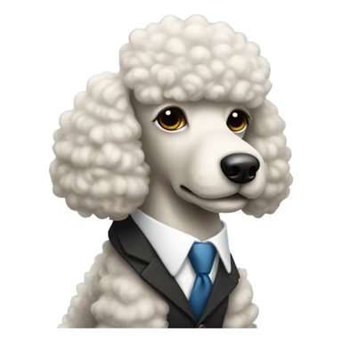 Poodle in a suit sticker