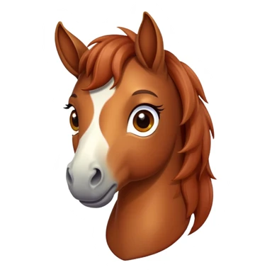 An insanely cute horse sticker