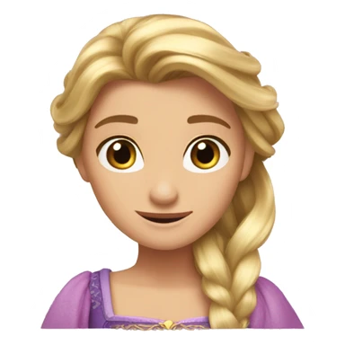 Emoji de la princesa Rapunzel  sticker