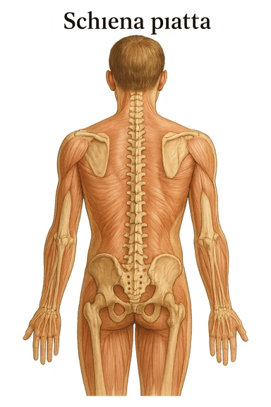 corpo umano anatomico con schiena piatta sticker