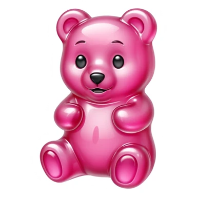 Crystallized Pink Gummybear sticker