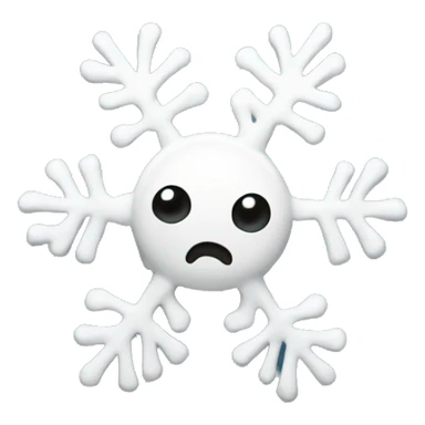 Melting snowflake sticker