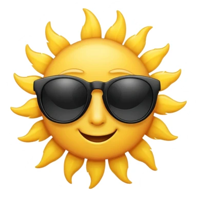 sun wearing black sunglasses sticker