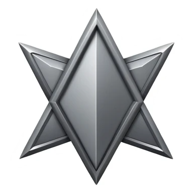 rhombus icon grey iron sticker