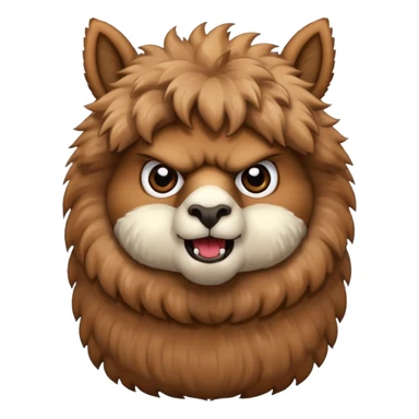 Angry alpaca fighting  sticker