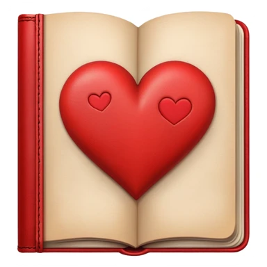 closed book with heart on cover sticker