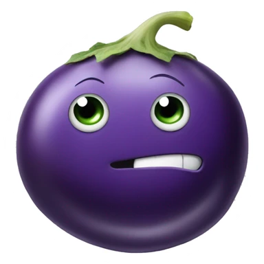 Eggplant with wheels sticker