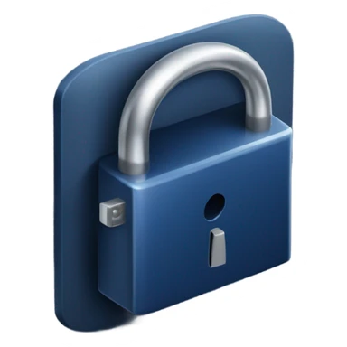 Dark blue door lock sticker