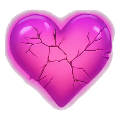 Broken neon heart sticker