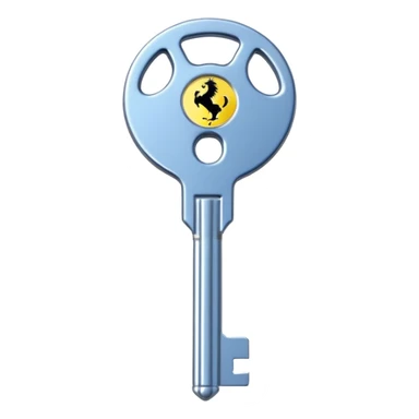 Ferrari key with a blue background sticker