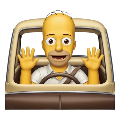 homer simpson car sticker