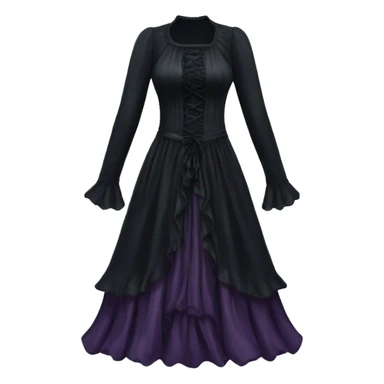 gothic flowy witch dress sticker