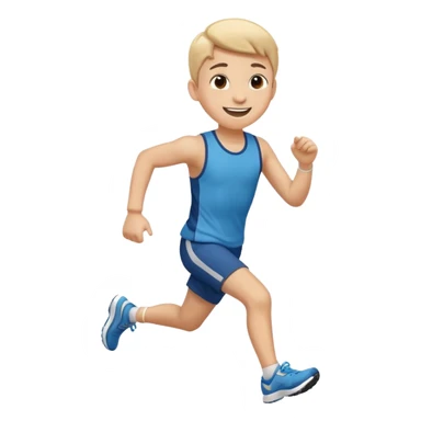 High resolution of ful body kid running  sticker