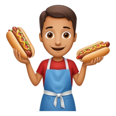 hot dog cart vendor sticker