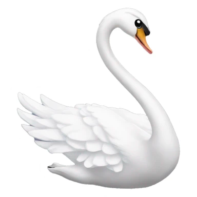 White swan ballerina sticker