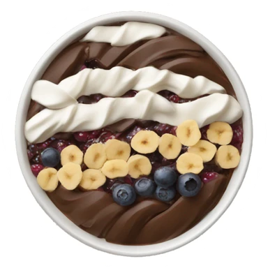 Am açai bowl with Nutella drizzled over top  sticker