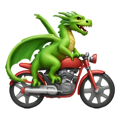 Dragon on a bike sticker