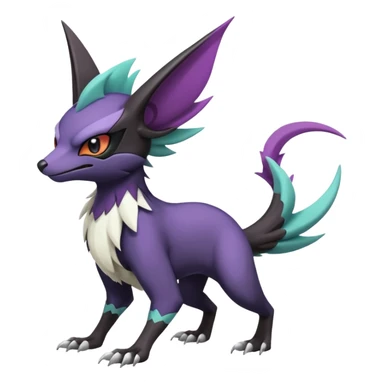 Cute Cool Badass Noibat-Noivern-Mightyena-Silvally-Fakémon-hybrid-creature (full body)  sticker