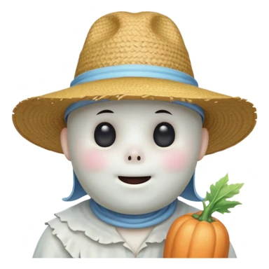 cute ghost farmer portrait, head and shoulders only, straw hat, round friendly face, soft pastel glow, harmless spirit vibe, 3D cartoon, mobile game icon style, clean background, no text, no watermark
 
 sticker