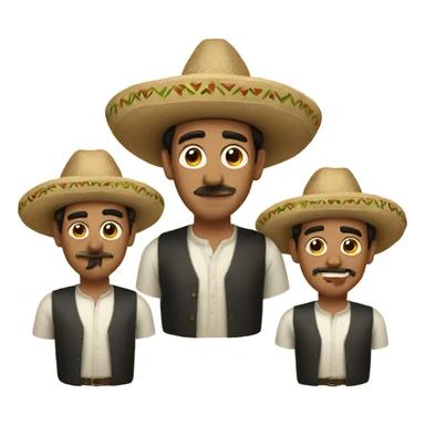 Three Mexican men  sticker