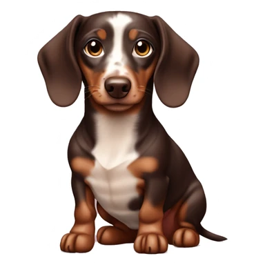 Chocolate and tan Merle mini dachshaund sticker