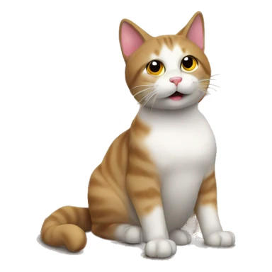 cat by the fireplace  sticker