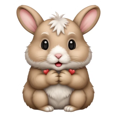 Rabbit kissing sticker
