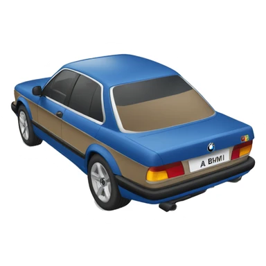 a bmw car with an imperial blue color sticker