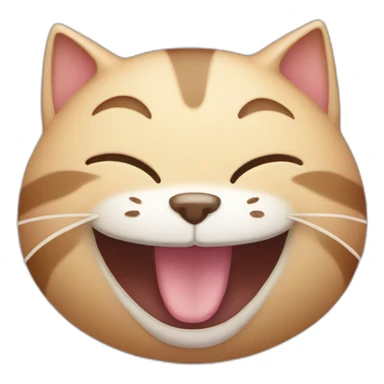 Cat laughs sticker
