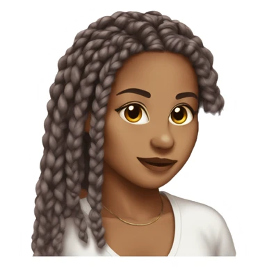 Brownskin, box braids  sticker