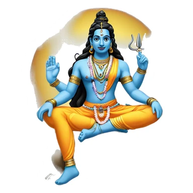 "Shiva parvati sitting in nandi" sticker