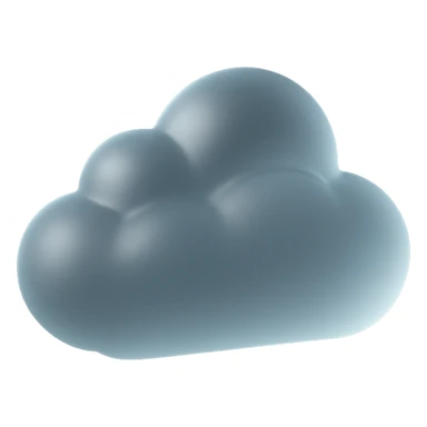 a fluffy cloud in matte glass style sticker