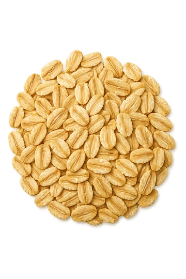 fiocchi di avena, visti dall'alto, iperrealistici 4k sticker