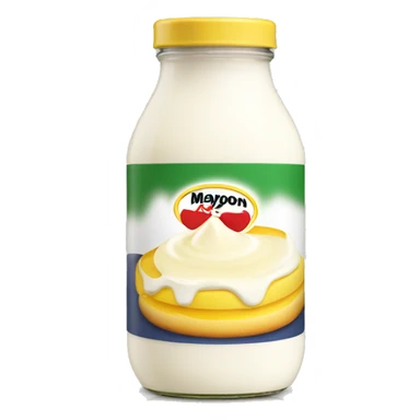 A mayonaise on bottle sticker