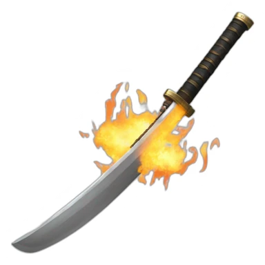 katana en feu sticker