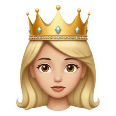 девушка с короной на голове, роскошная  sticker