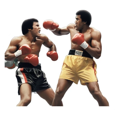 4k quality mohammed Ali vs Rocky Balboa  sticker
