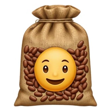 bag of beans sticker