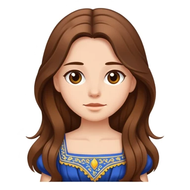 Fille cheveux brun long qui ma ge d ela jurratta sticker