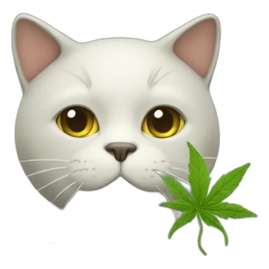 Weed cat sticker