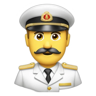 white man saluting dictator with square mustache sticker