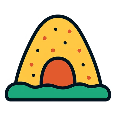 ant hill, colorful outlined icon sticker