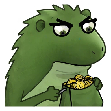 hedgehog robbing you  sticker