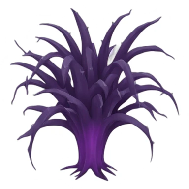 dark purple roots with metal structures and sharp spikes sticker