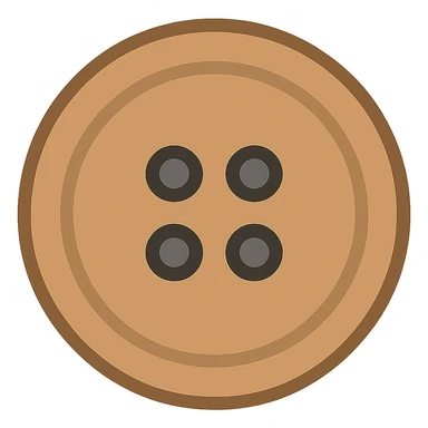 A button, zipper, or spool of thread, professional yet approachable style sticker