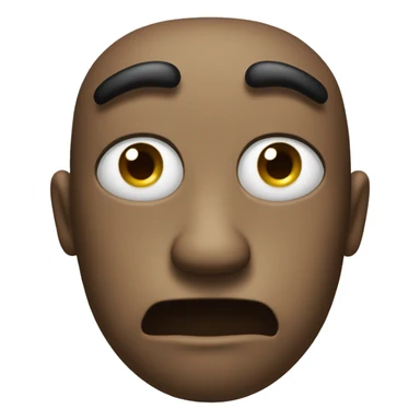 shaking head with frown and single tear drop  sticker