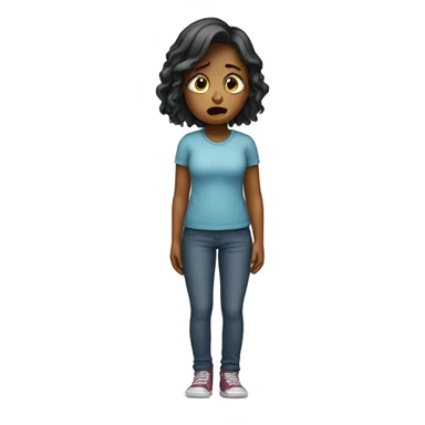  girl crying standing up sticker