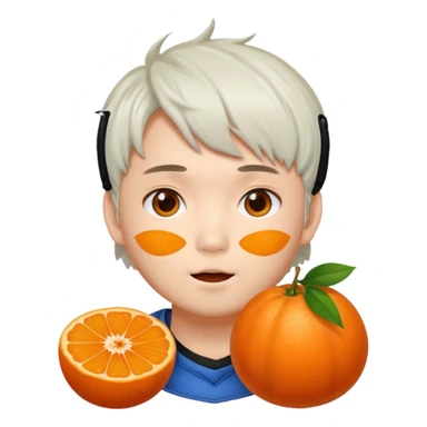 Yoongi con furia y una mandarina sticker