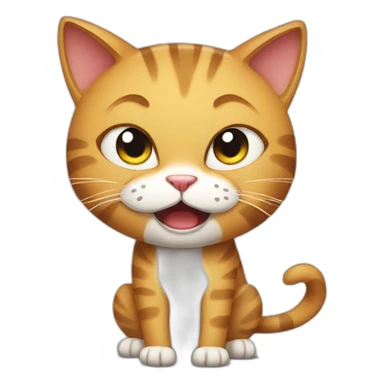 Engry cat sticker